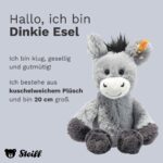 Steiff Kuscheltier Dinkie Esel, Süßes Stofftier mit Kunststoffaugen, Kinder, Jungen & Mädchen, Friends, Plüschtier 20 cm – Bild 5