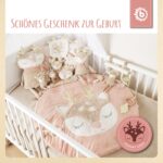 Bieco Kuscheltier Reh Ella mit Rassel | Baby Kuscheltier ab 0 Monate Stofftier Baby Plüschtier Reh rentier – Bild 3